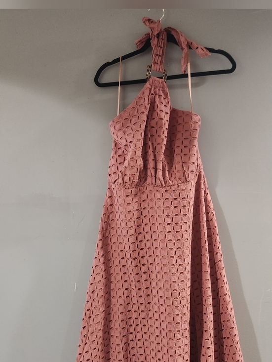 ASOS Dresses & Skirts - NWT Asos Maxi Summer Dress Pink Halter Top Full Skirt Size 6